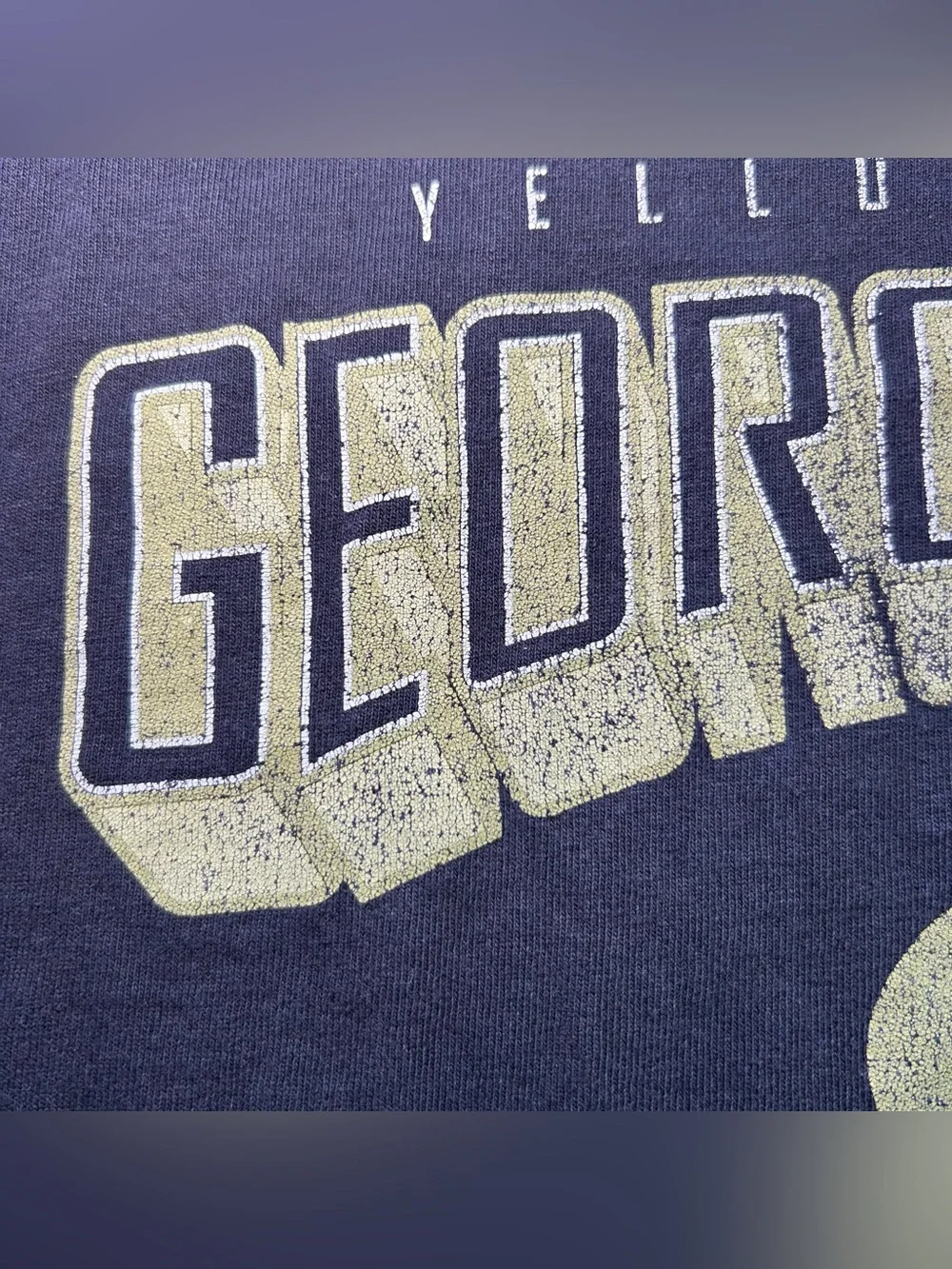 Adidas Georgia Tech Yellow Jackets Men’s Nice Sun Faded T-Shirt Black size Large